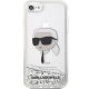 Karl Lagerfeld dėklas iPhone 7 / 8 / SE, sidabrinis