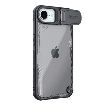 Nillkin Iceblade Prop dėklas su kameros apsauga iPhone 16e / 17e, juodas
