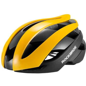 Rockbros dviratininko šalmas, L dydis (58-61 cm), geltonas/juodas