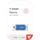 USB-C atmintinė Verbatim Plectra 128 GB, USB 3.2 Gen 1, mėlyna (30233)