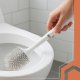 Ruhhy Silicone Toilet Brush with Holder, White