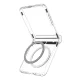 Spigen Ultra Hybrid Pro MagSafe dėklas telefonui Samsung Galaxy Z Flip 8, skaidrus/baltas
