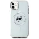 Karl Lagerfeld IML Metal Choupette Head MagSafe iPhone 11 / Xr dėklas, baltas
