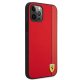 Ferrari iPhone 12 Pro Max dėklas On Track Carbon Stripe, raudonas