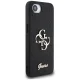 Guess Fixed Glitter Big 4G dėklas skirtas iPhone 16e, juodas