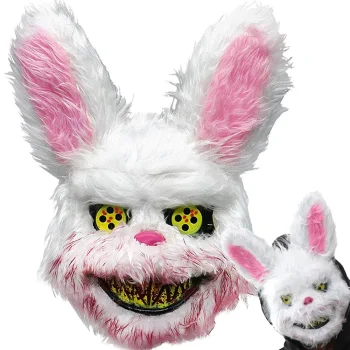 Scary Rabbit Halloween Mask Creepy Killer Bunny Costume