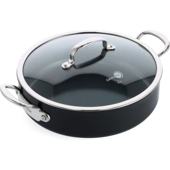 Troškintuvas su dangčiu GreenPan Barcelona Pro 30 cm, 5,5 l, juodas
