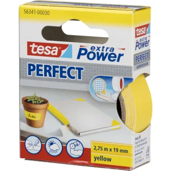 Audinio lipnioji juosta Tesa extra Power Perfect, 2.75 m x 19 mm, geltona (56341)
