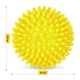 Masažo kamuoliukas su dygliais 4Fizjo SPIKE+, 10 cm, geltonas