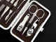 Manicure and Pedicure Set in Case, 7 Pieces, Brown