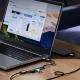 Orico YSB4-U2 USB-C šakotuvas 5-in-1 su PD 65W, pilkas
