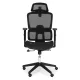 ModernHome ergonominė biuro kėdė su galvos atrama, juoda