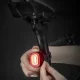 Galinis dviračio žibintas Rockbros Q2S su stabdymo jutikliu, juodas