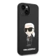 Karl Lagerfeld Silicone Ikonik MagSafe Case for iPhone 14 Plus, Black