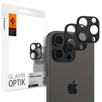 Spigen Optik.tR kameros apsauginis stiklas iPhone 14/15/16 Pro/Pro Max, juodas
