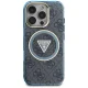 Guess dėklas iPhone 16 Pro Max telefonui IML Metal Glitter MagSafe, mėlynas