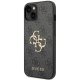 Guess 4G Big Metal Logo dėklas iPhone 15 Plus telefonui, pilkas