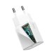 Baseus Super Si 1C 20W sieninis įkroviklis su USB-C į Lightning laidu (1m), baltas