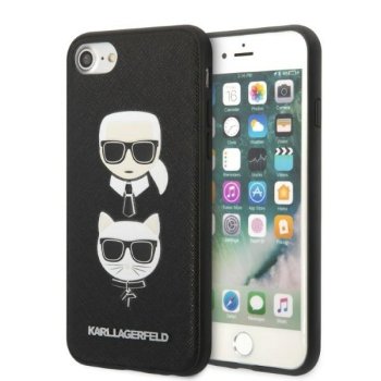 Karl Lagerfeld Saffiano Karl&Choupette Head Case for iPhone SE 2022/2020/8/7