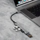 USB-C šotuvas Dudao A16T 4-in-1 į 4x USB-A, juodas
