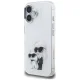 Karl Lagerfeld IML Aquarelle Karl & Choupette iPhone 16 dėklas, baltas