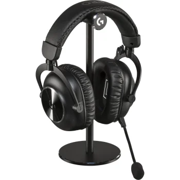 Belaidės žaidimų ausinės Logitech G PRO X su stovu, juodos