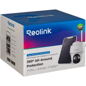 Belaidė vaizdo stebėjimo kamera Reolink Argus PT B430 su saulės baterija, balta