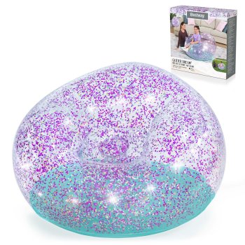 Pripučiama kėdė Bestway 75115 su blizgučiais, 114x112x66 cm