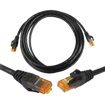 LTC tinklo kabelis UTP RJ45 8P8C Cat6e 2m, juodas