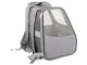Ventilated Pet Carrier Backpack for Cats and Small Dogs with Window, Grey