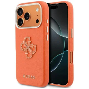 Guess FW Resin Logo Case for iPhone 17 Pro Max - Orange