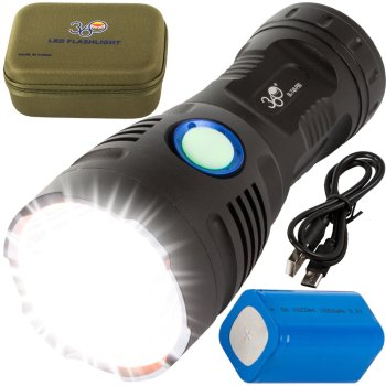 Taktikinis žibintuvėlis Bailong T48 CREE XHP90 COB LED, 5000lm