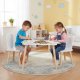 ECOTOYS vaikiškas staliukas su 2 kėdutėmis 139947, baltas