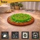 Purlov Snuffle Mat for Dogs Educational Puzzle Toy 48x48 cm, brown green