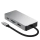 Tech-Protect HB05 9in1 USB-C šakotuvas ir adapteris, pilkas