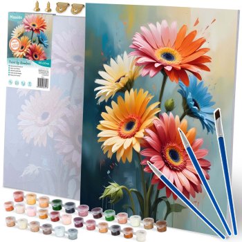 Massido Paint by Numbers 40x50 cm, Flowers