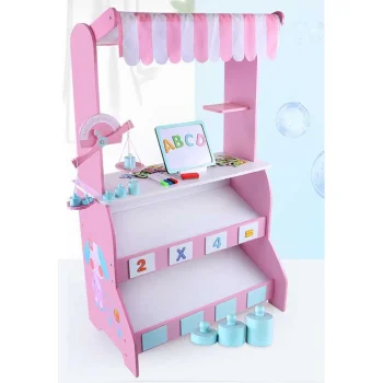 Case medinė žaislinė parduotuvė vaikams 89051, rožinė