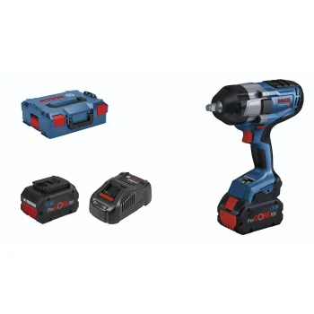 Akumuliatorinis smūginis veržliasukis Bosch GDS 18V-1000 Professional, 1/2", 2x 8.0 Ah