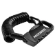 Rockbros 32120010003 RBK6N kodinė dviračio ir šalmo spyna, 120 cm, juoda