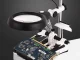 Third Hand Soldering Station with LED Magnifier 2.5x/5x/6x/10x, Black/White