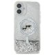 Karl Lagerfeld dėklas iPhone 16 Plus telefonui Liquid Glitter Karl & Choupette MagSafe