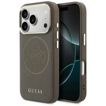 Guess Perforated 4G MagSafe Case for iPhone 17 Pro - Brown