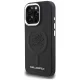 Karl Lagerfeld Initial & Metal Logo MagSafe dėklas telefonui iPhone 16 Pro, juodas