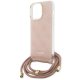 Dėklas Guess iPhone 15 Pro, su virvele, rožinis