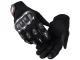 Protective Motorcycle and Bicycle Touchscreen Gloves, Black, L/XL