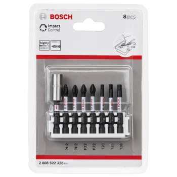 Suktuvo antgalių rinkinys Bosch Impact Control 50 mm, 8 dalių
