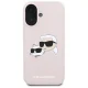 Karl Lagerfeld Silicone Karl & Choupette MagSafe dėklas iPhone 16, rožinis
