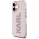 Karl Lagerfeld IML Rhinestones Logo dėklas telefonui iPhone 16, rožinis