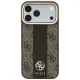 Guess 4G Stripe Round and Classic Logos MagSafe dėklas iPhone 17 Pro Max / 18 Pro Max, rudas