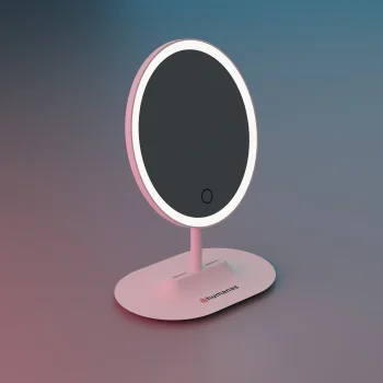 Humanas HS-ML03 makiažo veidrodis su LED apšvietimu ir 5x didinimu, baltas